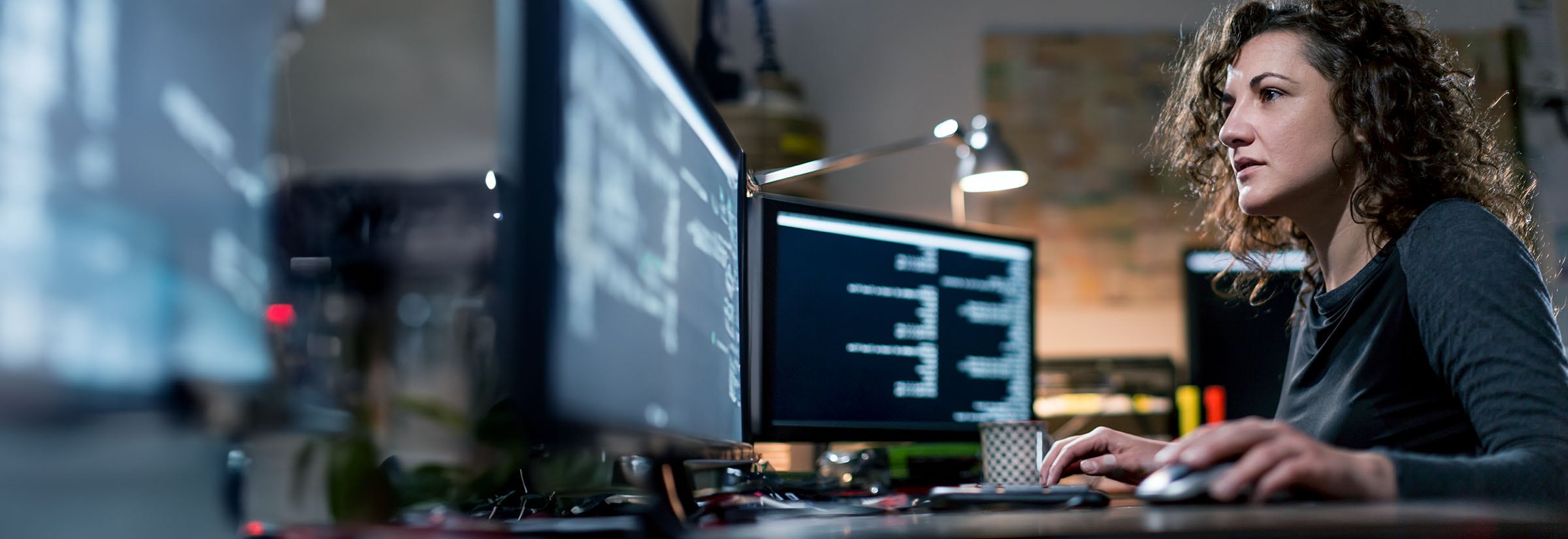 A man searches for a dark web website.